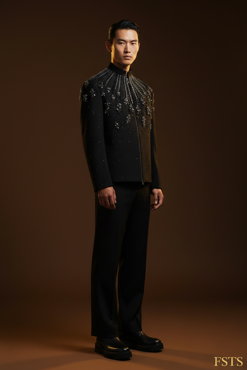 FSTS elevated luxury fashion — premium suits and tailored sets