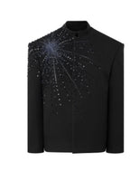 FSTS Blue Pleated Luxury Jacket & Pants Set