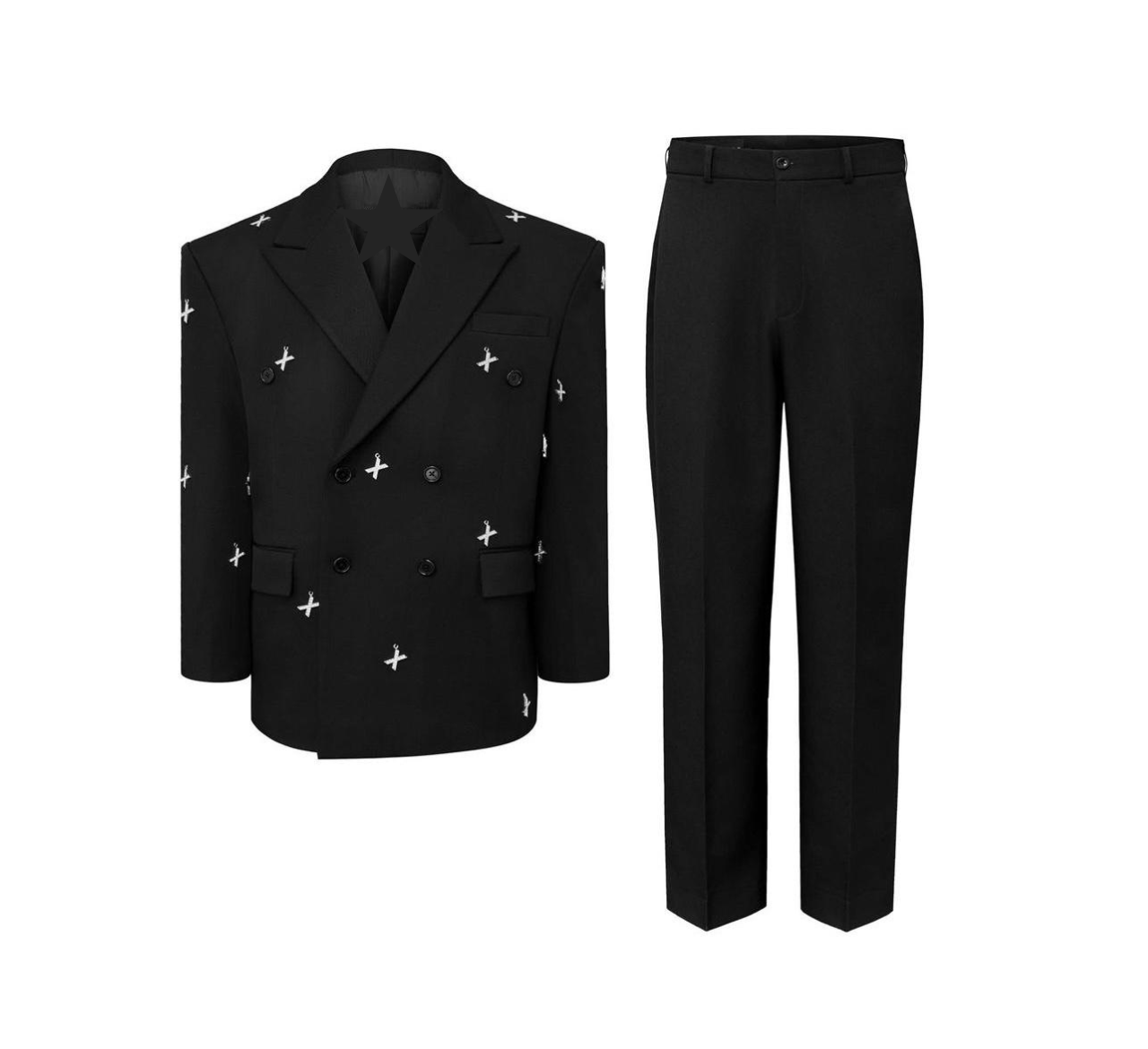 FSTS Royal Noir Embellished Suit Set