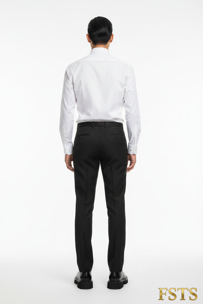 Black Dress Pants - Back View