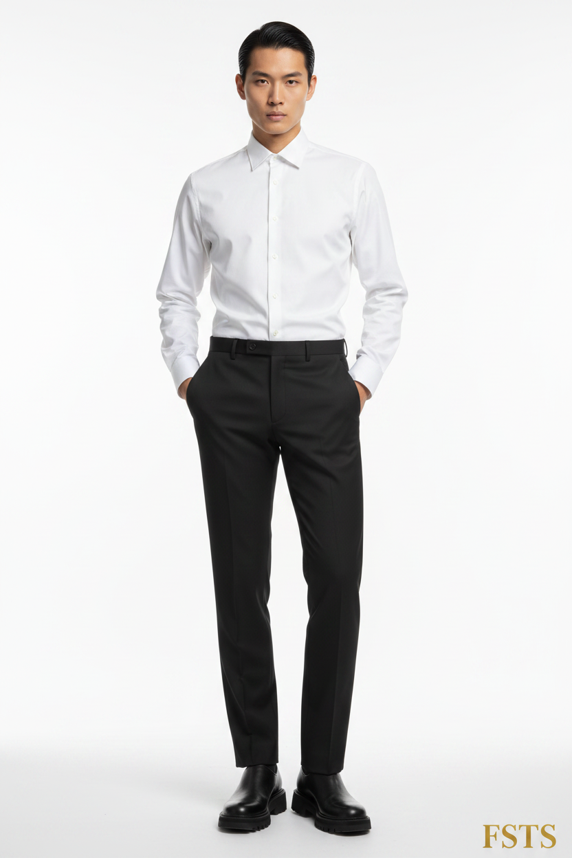 Black Dress Pants - Hands Pockets