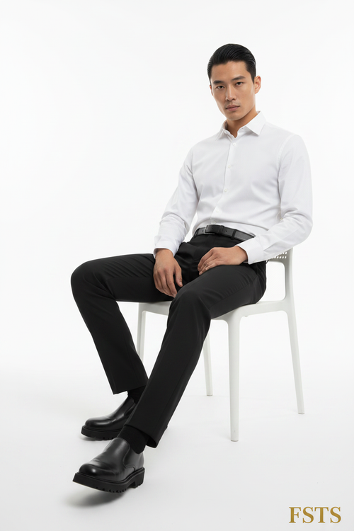Black Dress Pants - Relaxed Seated