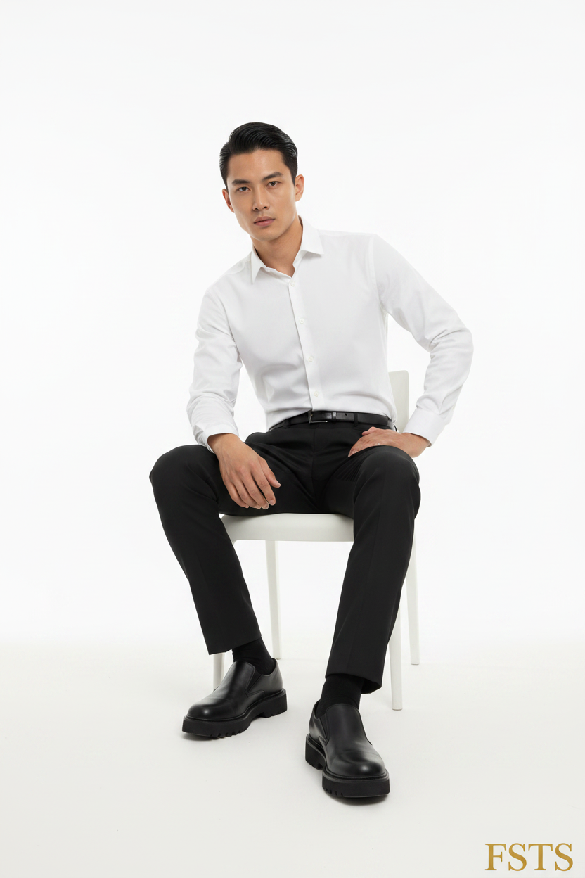Black Dress Pants - Seated