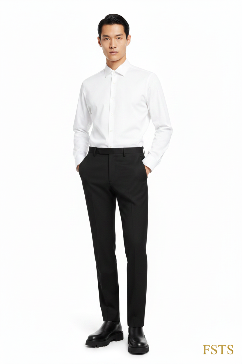 Black Dress Trousers - Hands Pockets