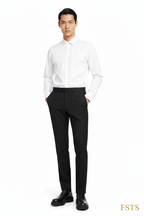 Black Dress Trousers - Hands Pockets