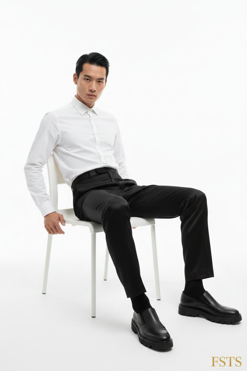 Black Satin - Relaxed Seated