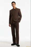 Brown Suit - Leaning White