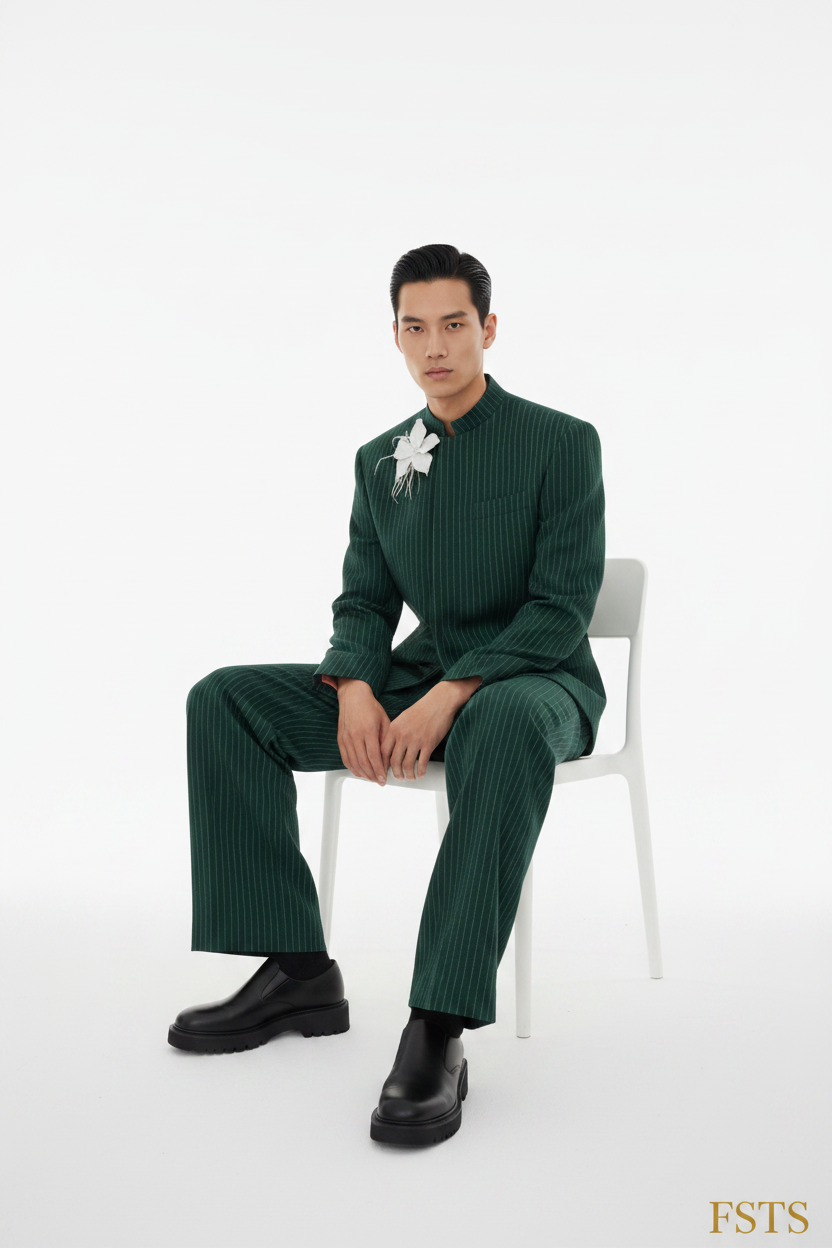 Dark Green Set - Seated White