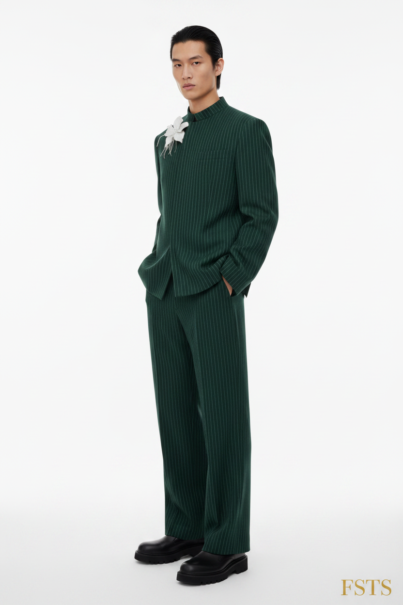 Dark Green Set - Three Quarter White