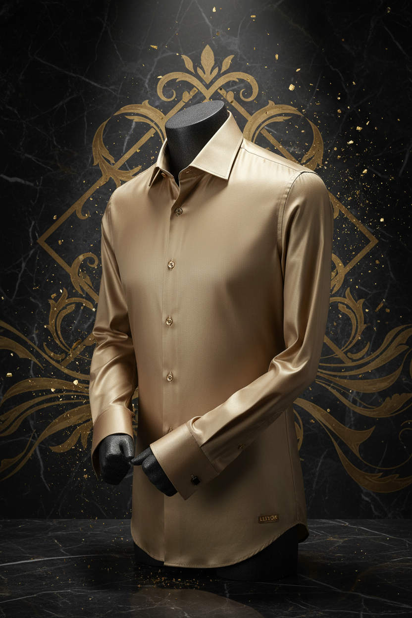 FSTS Champagne Gold Luxury Dress Shirt