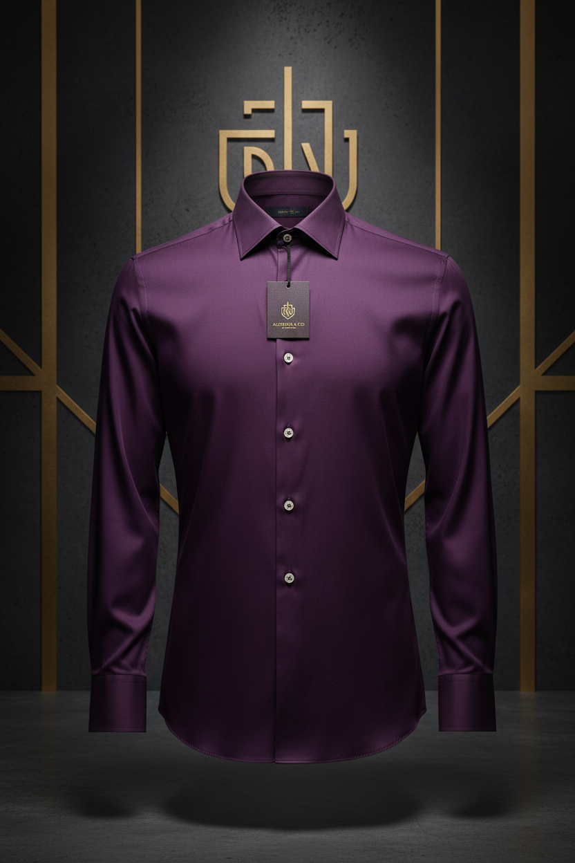 FSTS Deep Purple Luxury Dress Shirt