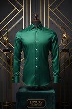 FSTS Emerald Green Luxury Dress Shirt