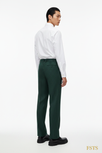Green Pinstripe Pants - Back View