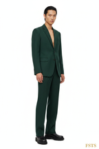 Green Pinstripe Pants - Full Suit