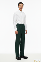 Green Pinstripe Pants - Standing