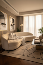 FSTS White Pinstripe Set - Living Room