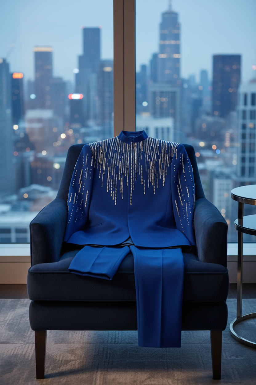 FSTS Royal Blue Crystal Set - Armchair