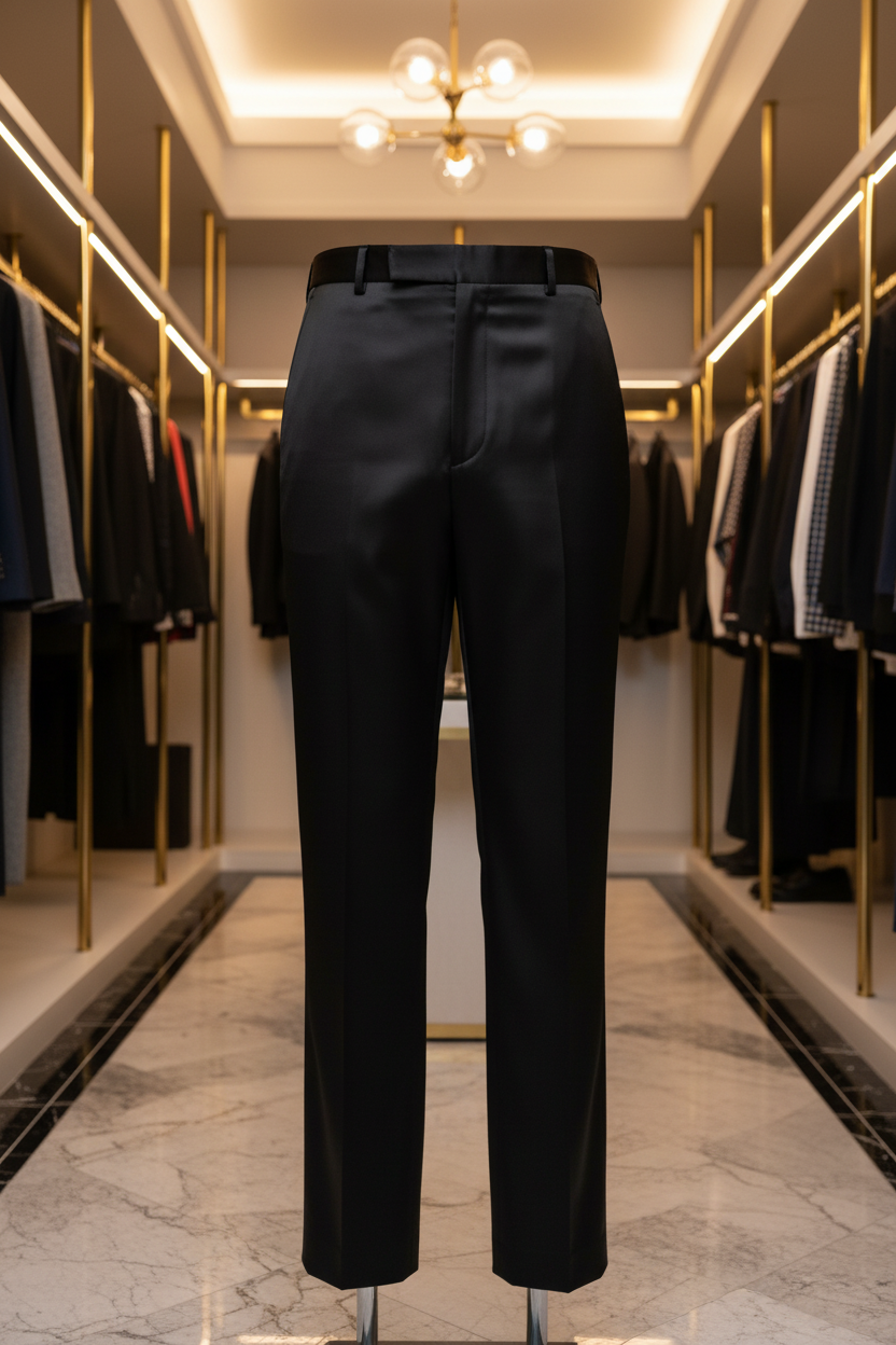 Black Satin Pants - Walk-in Closet