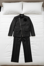 FSTS Black Satin Set - Bed Flatlay