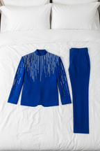 FSTS Royal Blue Crystal Set - Bed Flatlay