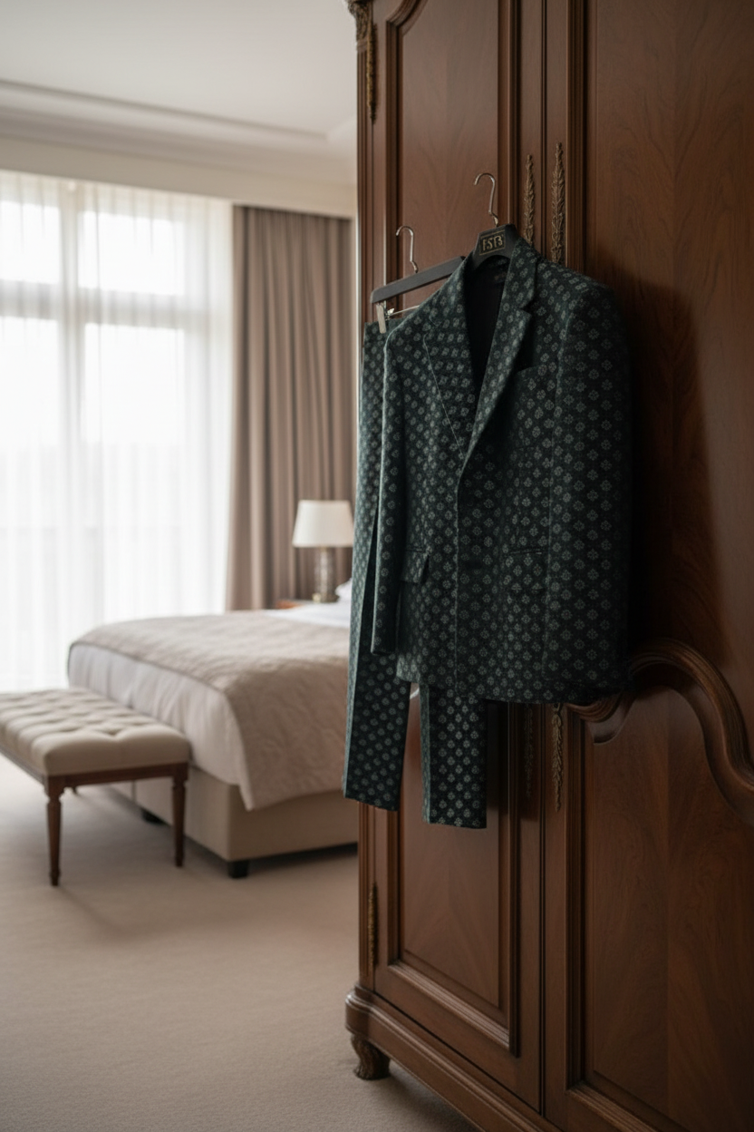 FSTS Green Monogram Set - Bedroom