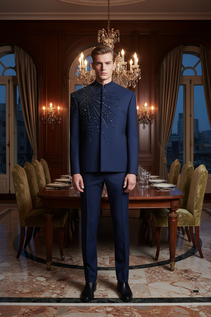 FSTS Blue Pleated Set - Dining Room