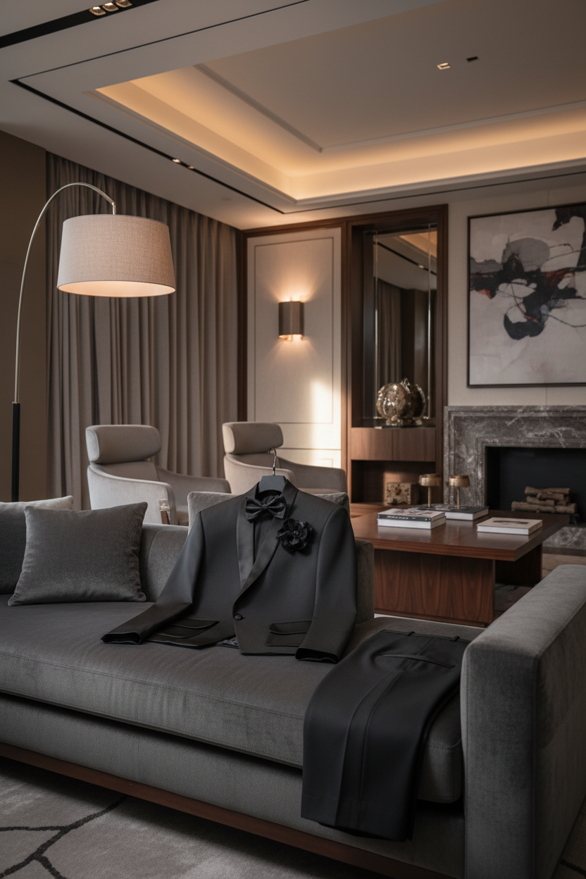 FSTS Black Satin Set - Living Room