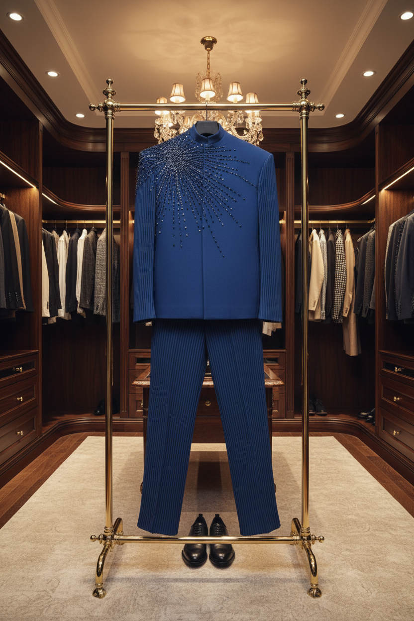FSTS Blue Pleated Set - Walk-in Closet