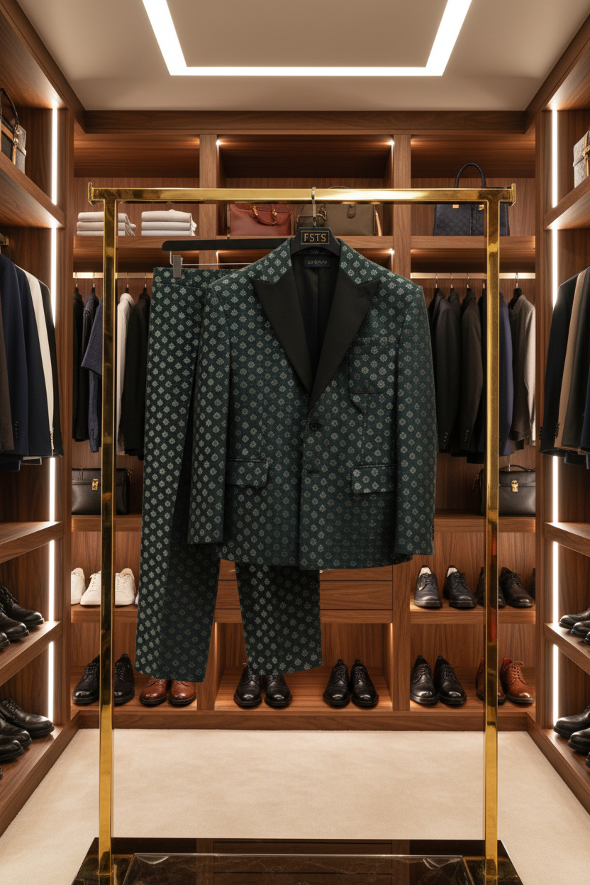 FSTS Green Monogram Set - Walk-in Closet