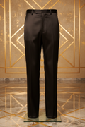 Black Satin Pants - Marble Gold