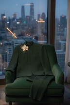 FSTS Dark Green Pleated Set - Armchair