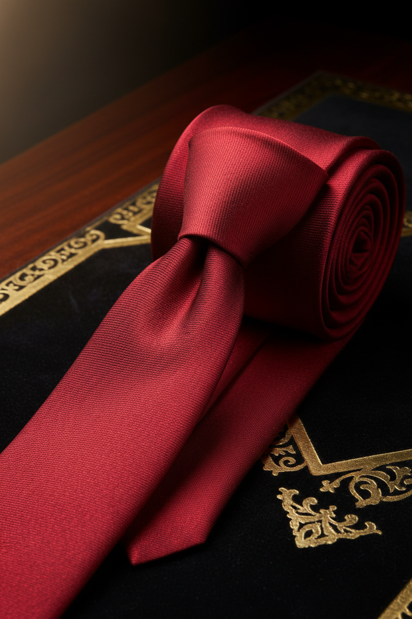 Red Silk Tie Knot